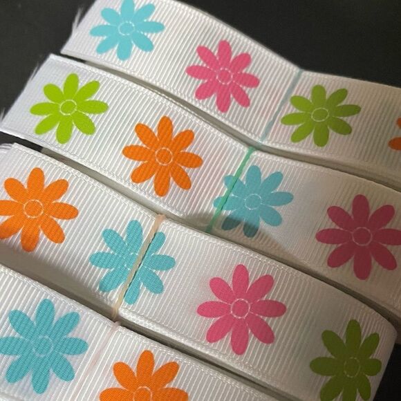 Grosgrain Ribbon 7/8” 5 yards 5/$20 hair bows shipping supplies flowers daisies - Picture 6 of 10